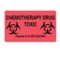 Nevs Chemotherapy Drug Toxic 2-7/16" x 4" Flr Red w/Black P-0676 - alternate 1